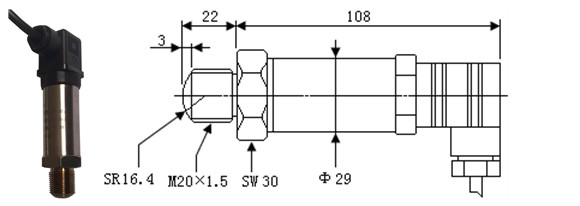 مبدل فشار هوای 10VDC فوق العاده بالا 1500MPa مبدل فشار اتمی 0