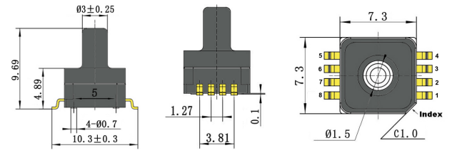 فشار اتمسفور سنسور خروجی آنالوگ 5V 700kPa 0